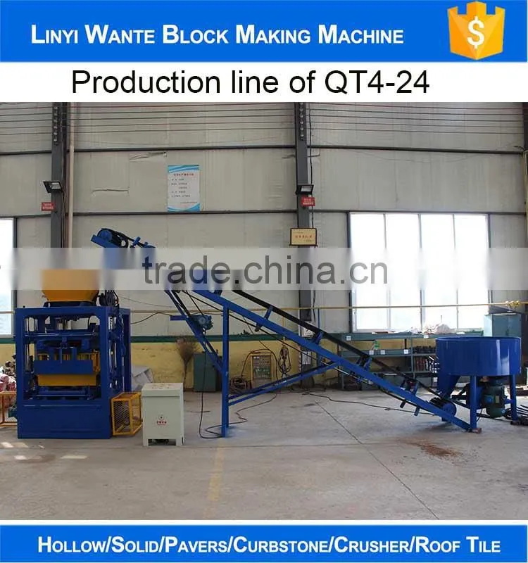 2015 Linyi Wante QT4-24 brick block making machine