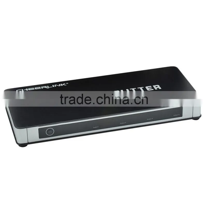 CHEERLINK HDMI V1.4 Splitter 1*4 Full of 2160p 1080p support 3D w/ Remote control - Black