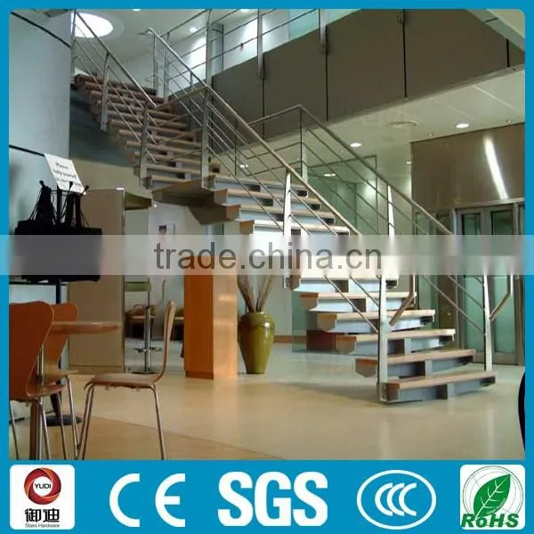 modular mono stringer indoor modern metal wood stairs design