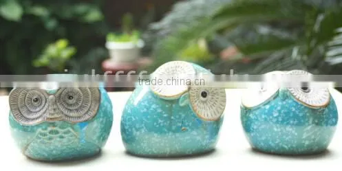 Ceramic decorative owl money box, piggy bank, money saving box