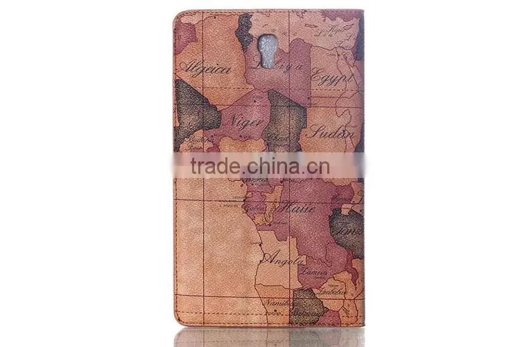 Luxury high quality Map wallet PU leather Case with stand For Samsung Galaxy Tab S 8.4 T700 Tablet