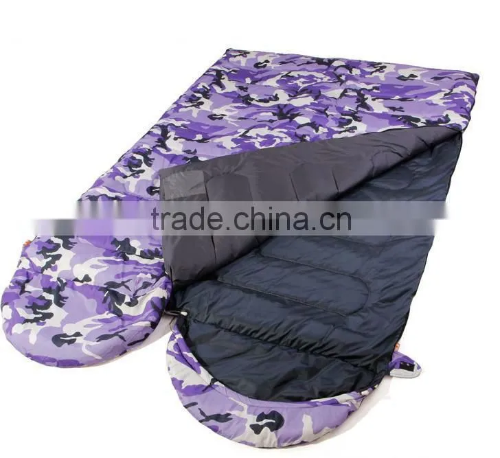 290T Camouflage wearable envelope sleeping bag, military sleeping bags/ bag/ sleep bag