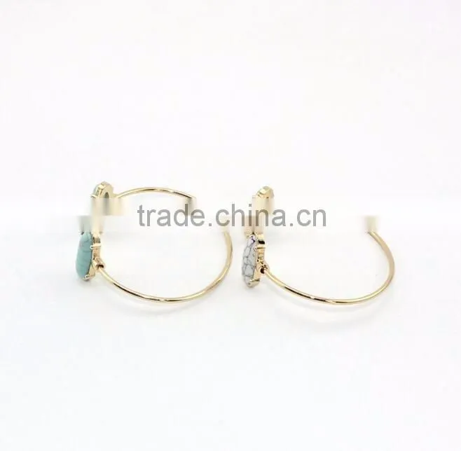 Custom jewelry factory turquoise thin bangle bracelets