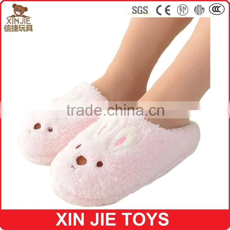 customize bunny plush slippers ladies indoor plush rabbit slippers hot selling men's plush slippers