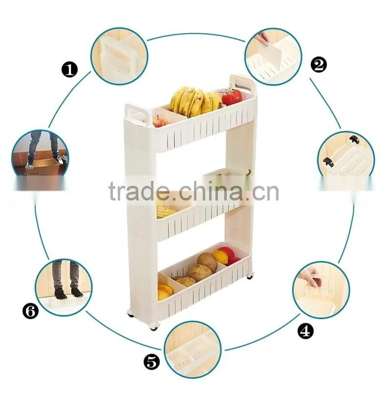 Homeware 3 Layers plastic cracks shelf storage rack organizer rack