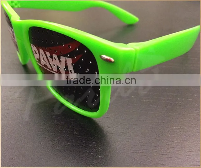 Hot Sell Lens Printing Sunglasses With Custom Logo Lens Pinhole Sticker funny party glasses