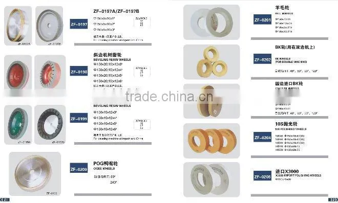 Glass work use grinding and polishing wheel