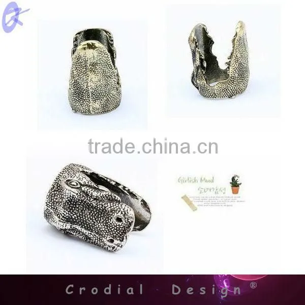 2013 Cheap Wholesale Hot Sale Gator Head Design Metal Alloy Ring For Women Fashion Rings