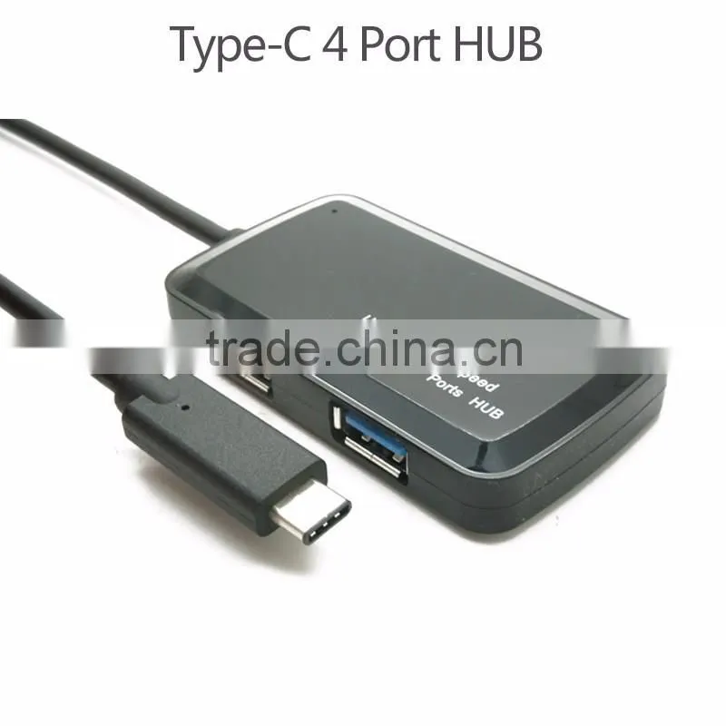 Super thin usb type c hub usb 3.1 type C to 4-port usb 3.0 hub Port with Power Switch