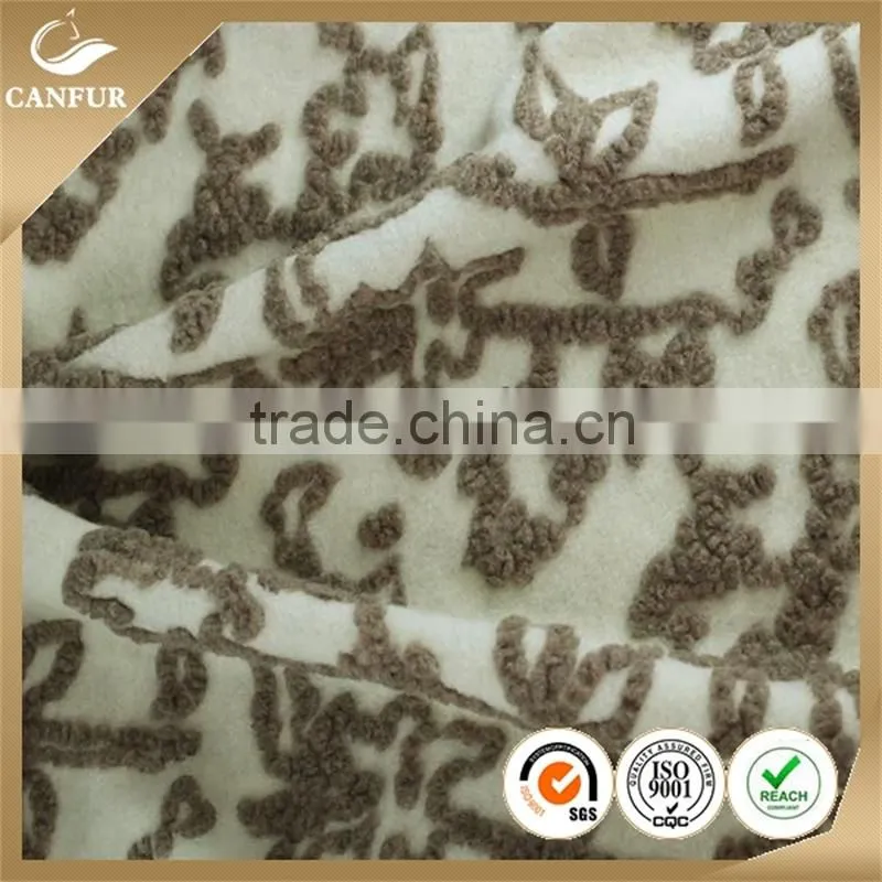 Jacquard knitted wool fabric