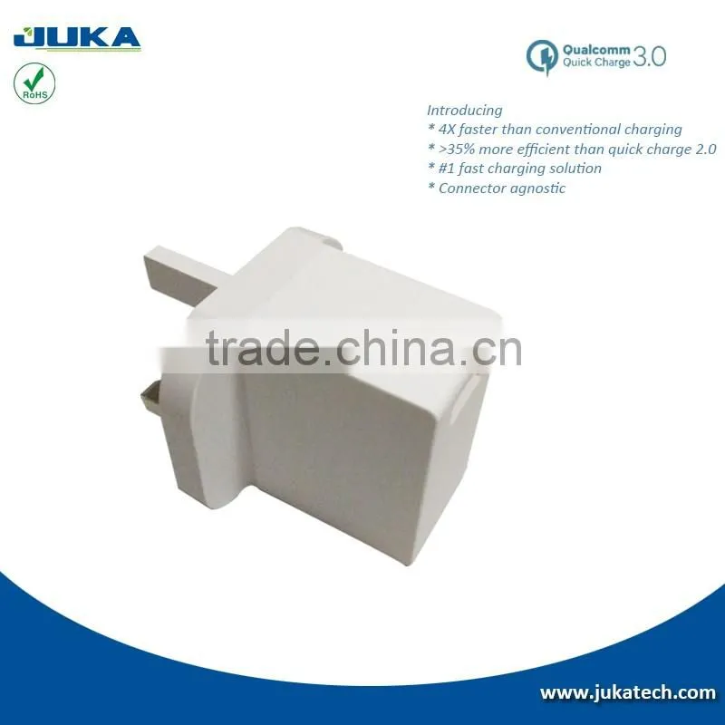 universal mobile phone travel charger with qualcomm quick charge 3.0 technology