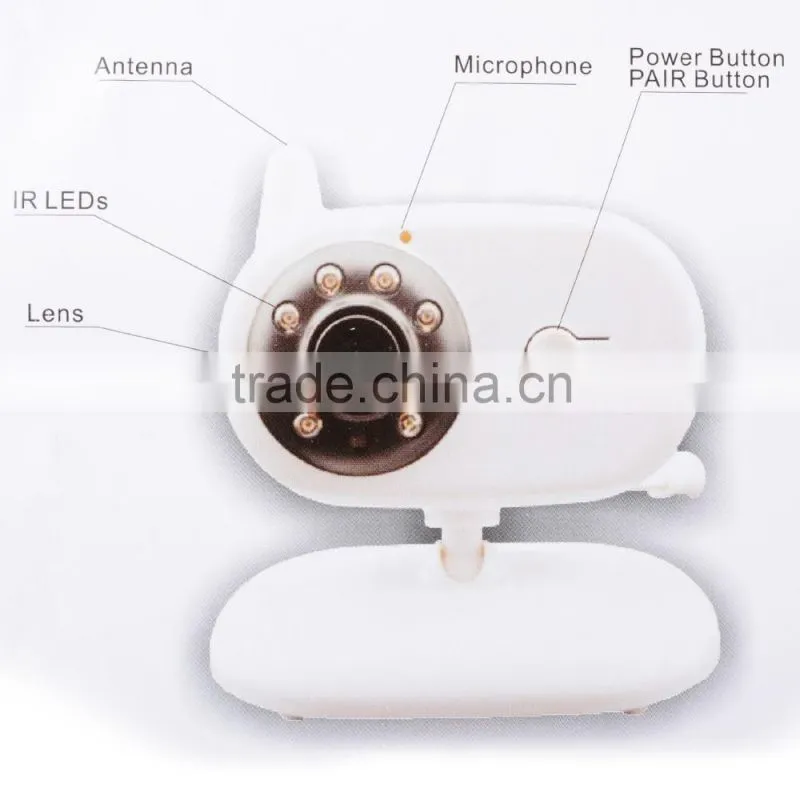 2 Way Talk 3.5" Color Video Baby Monitor Wireless Safety Camera Temperature Monitor Baby Monitor Night Vision