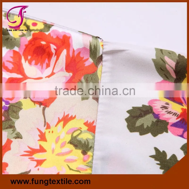 FUNG 3002 Women Satin Floral Kimono Robe