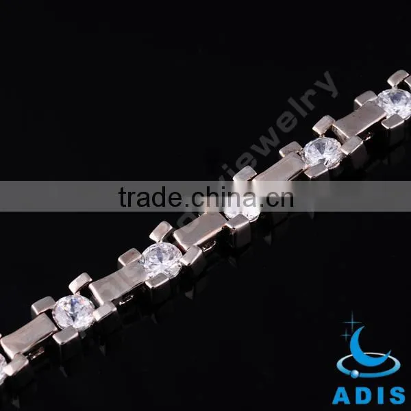 Silver Plated Brass Jewelry Bracelets With Zircon