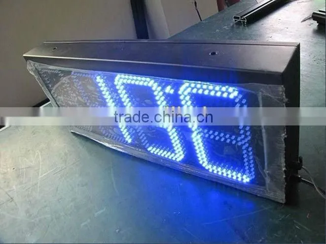 High light intensity outdoor led time temperature display
