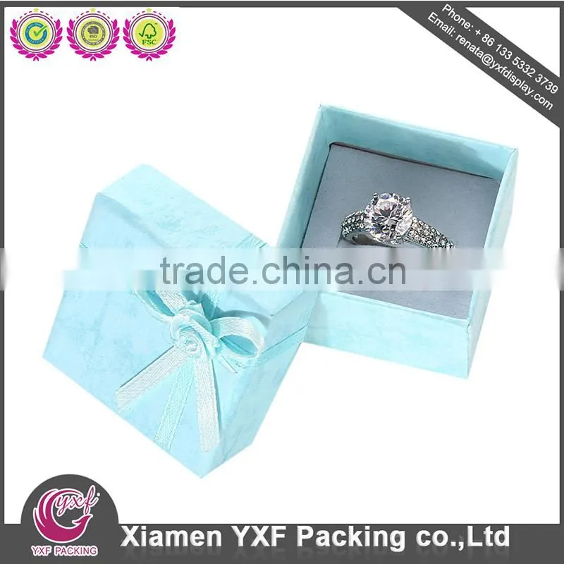 Jewerly paper board paper packaging box with ribbon