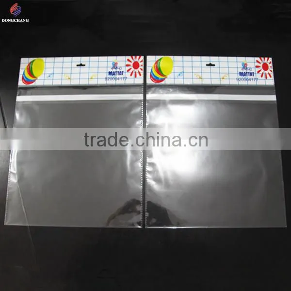 Custom printed bopp header plastic bag with euro slot and permanent tape for balloon packaging
