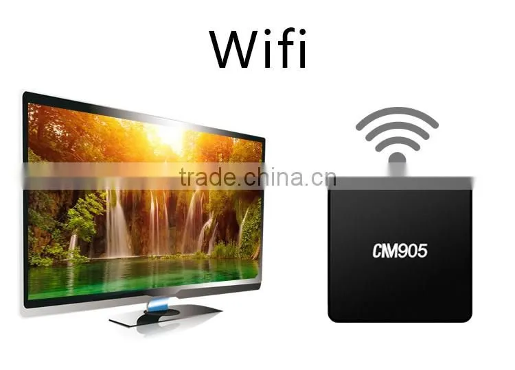 2016 Cloudnetgo Android 5.1 OS 4K UHD Quad Core Digital Set top box CM905 Wifi TV box S905 Kodi 15.2 TV box in Cheap price