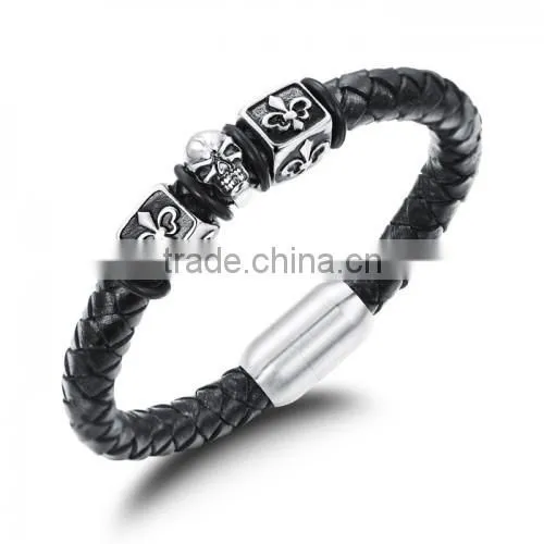 Skull Bracelet Leather Goods From Mexico Bracelets 2015 Leather Wrap
