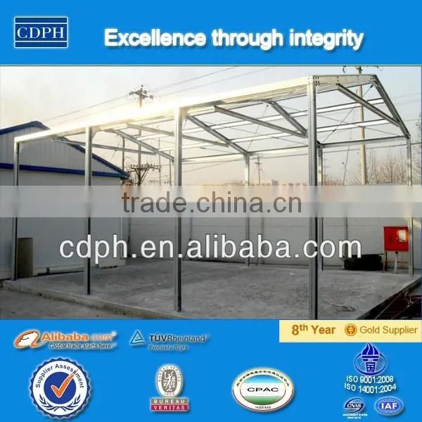 China alibaba china supplier Temporary galvanized structure cheap sandwich panel prefab homes for sale