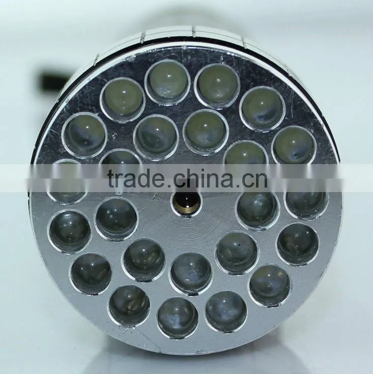 24 LED and 1pc laser Aluminum flashlight