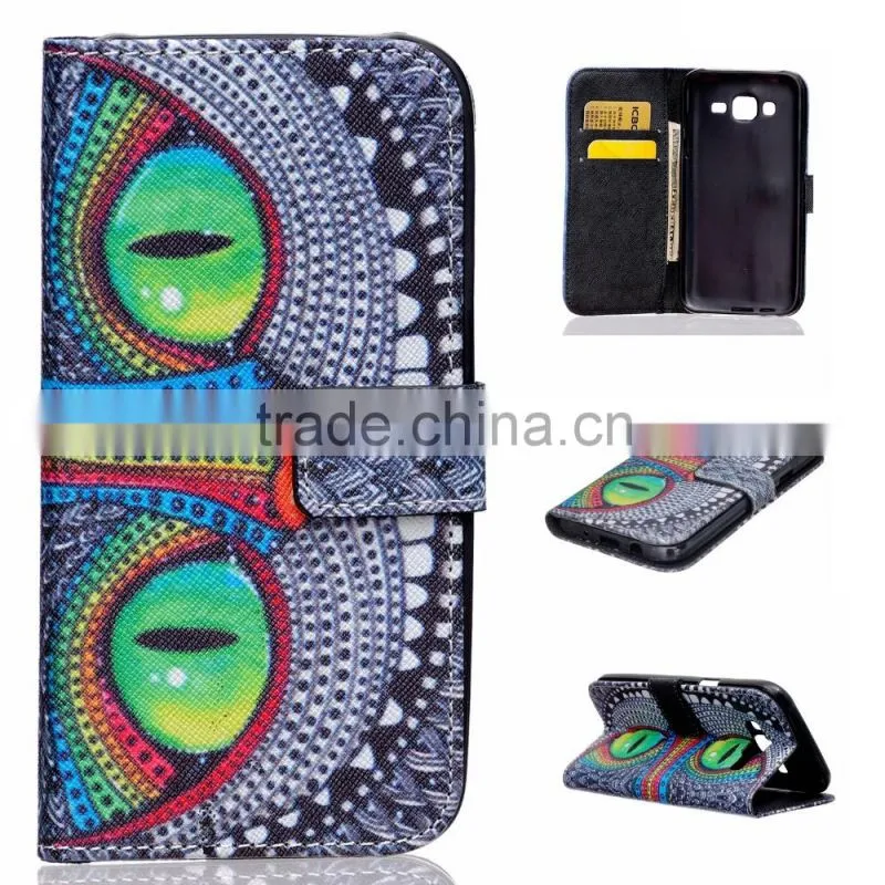 Fashion Lovely Color Printing Leather Wallet Case Cover For Samsung Galaxy J5