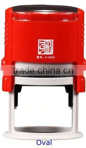 Oval size 30x45mm Epress Factory Black and Red Plastic office use plastic Self Inking Stamp