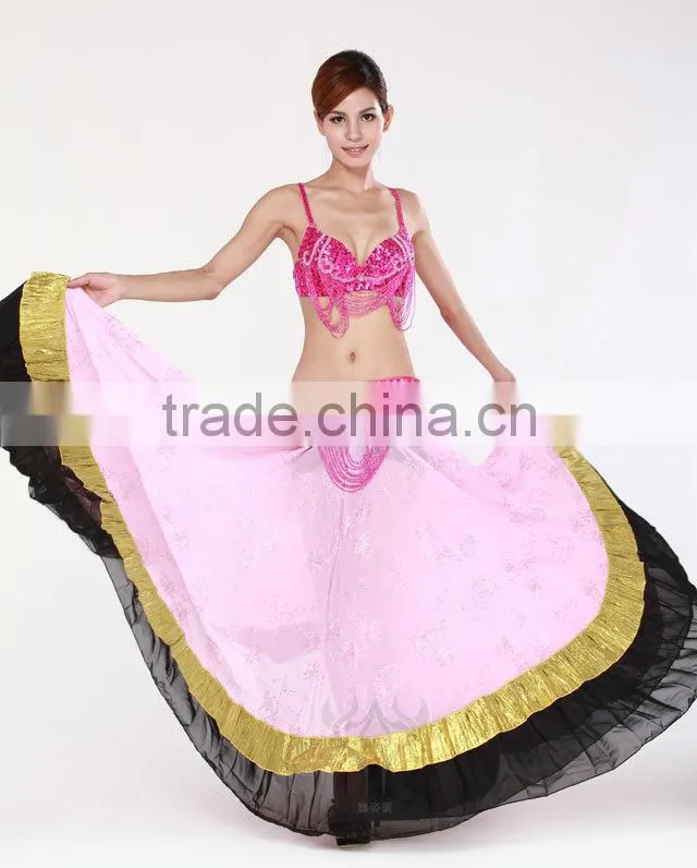 Black & Yellow Belly Dance Gypsy Skirt (QC1294)