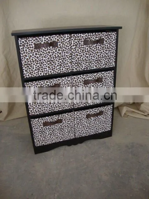 nice Wooden cabinet with willow baskets,home furniture,rattan drawers