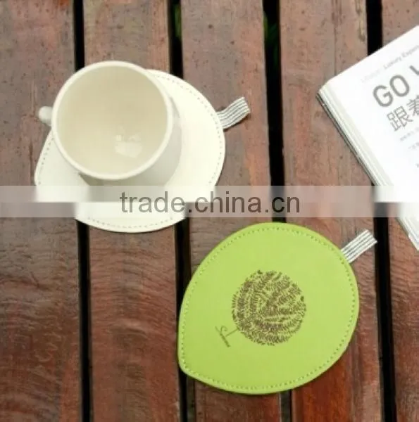 13001 Pure and fresh leather coaster set