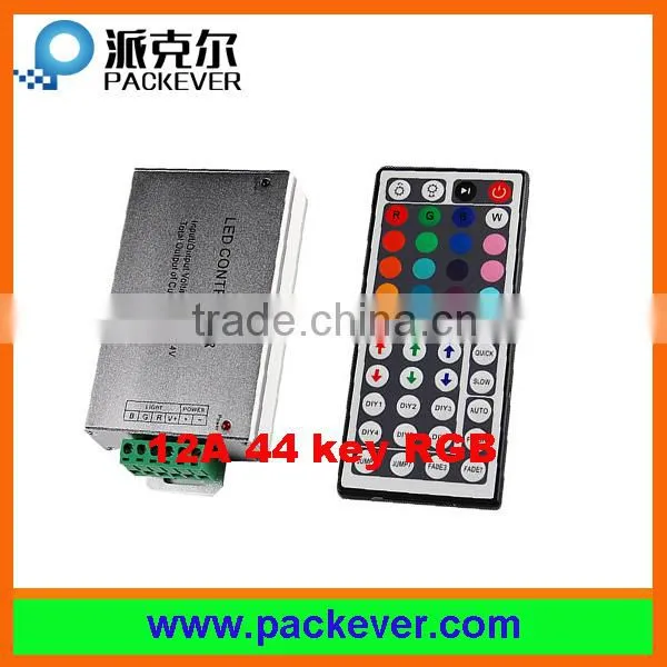 DC 5V-24V input 12A output 44 keys RF wireless remote control rgb LED controller