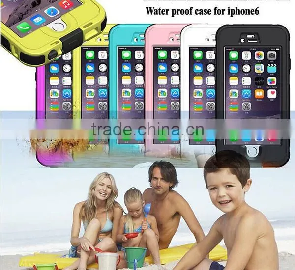 5.5 Inch Mobile Phone Case for iPhone 6 6S 6 Plus Waterproof Case Shockproof With Touched Fingerprint Recognition