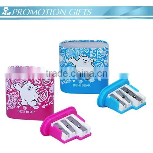 Eco-friendly big tin metal pencil sharpener for children