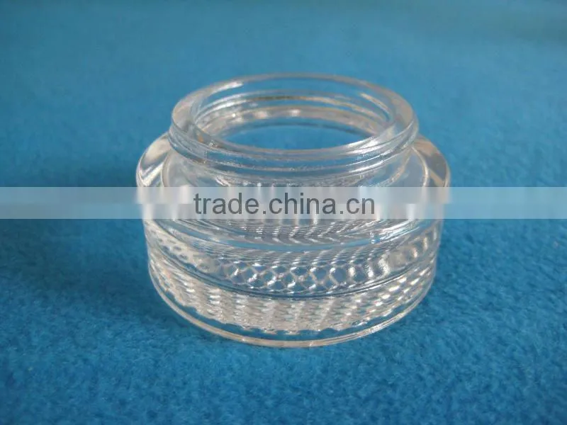round galss thickness bottom cosmetic cream jar