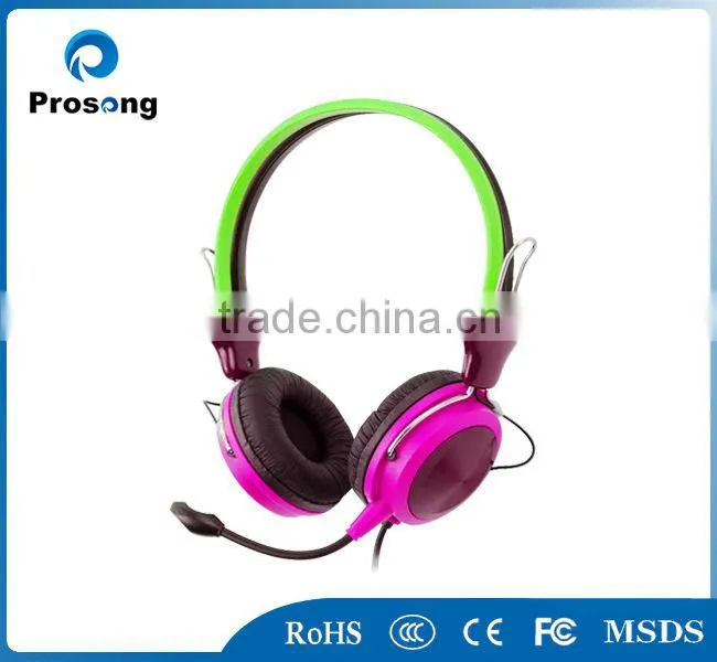 PS-T009MV shenzhen 2013 color printing headset with mic