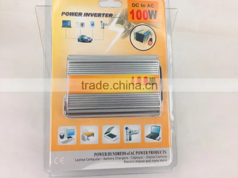 High quality cigarette lighter Power Supply 100W 12V DC to 220V AC Car Power Inverter Adapter with USB Charger Port
