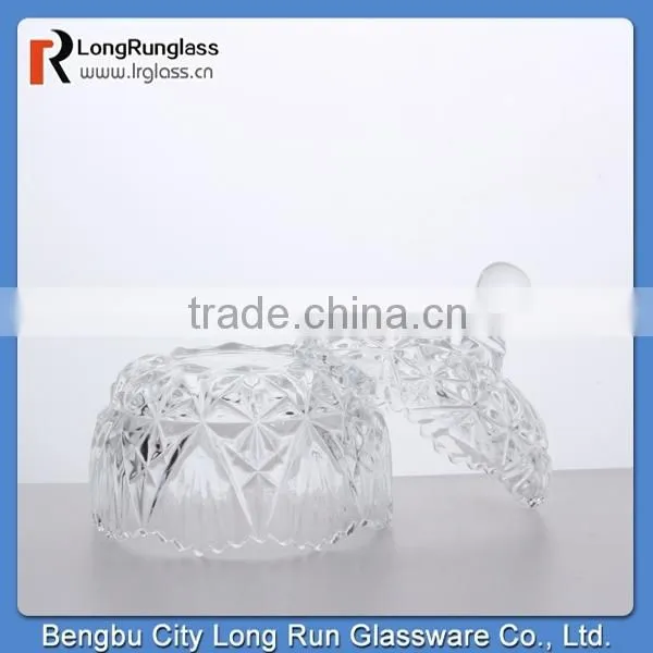 LongRun alibaba china 2015 new product high white glass material cup candy box,wedding candy box,clear glass candy box