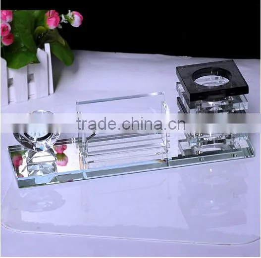 Transparent fancy popular sale crystal office set