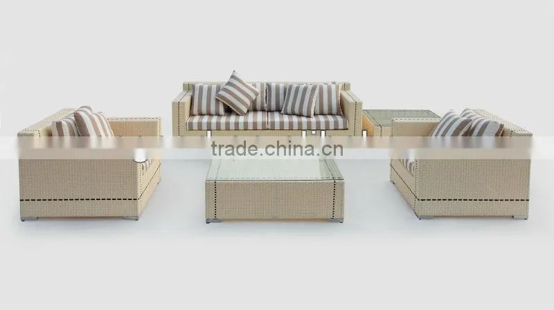 Outdoor Waterproof Garden Rattan Sleeper Sofas Set