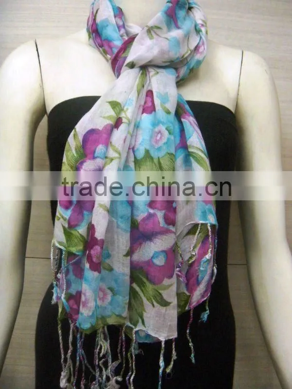 Rayon flower Printed Scarfs/Scarv