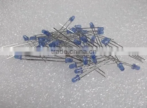 Ultra bright 3mm blue led diffused with wide beam angle