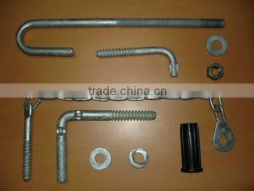 Steel anchor bolts with J type