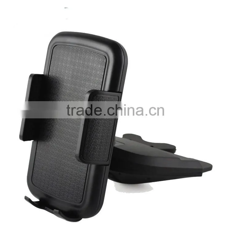 New leather grain design cradles holder car CD slot smart phone holder for smart phone