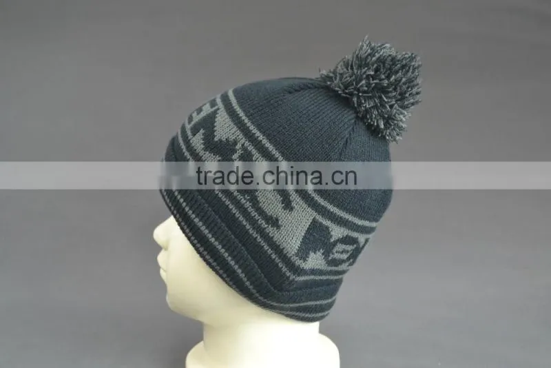 Kid jacquard beanie hats