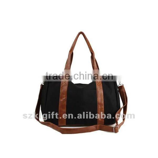 High Quality PU Leather Tote Bag,Unique Canvas Travel Duffle Bags with High Standard