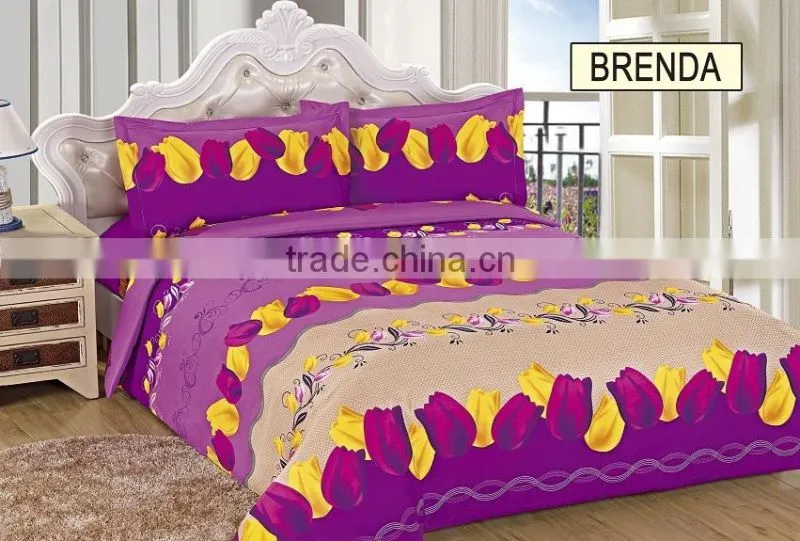 pigment printed polyester brushed fabric for bed sets
