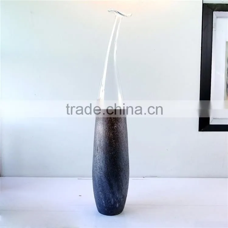 OUBOAO High grade large vase of flower hand blown glass bottles art glass vase