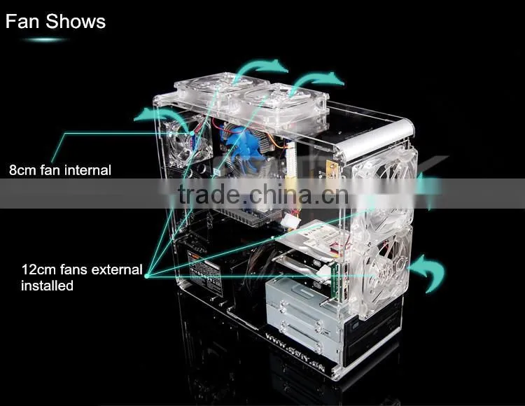PC-A006 Acrylic Customised Vertical ATX Computer Case