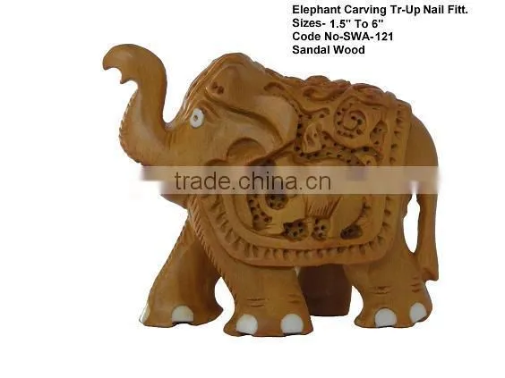 sandalwood elephant,carved indian elephant,sandalwood hathi