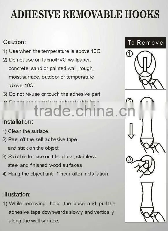 self-adhesive daily use plastic cable hook hang clip free hanging hook